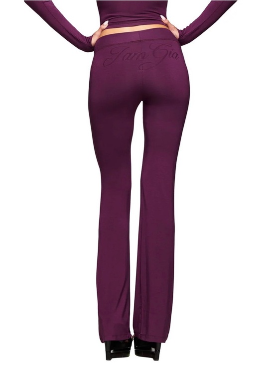 I.AM.GIA Pants - I.AM.GIA Blare Trackpant Low Rise Flare Leg Purple Pants SMALL in Plum